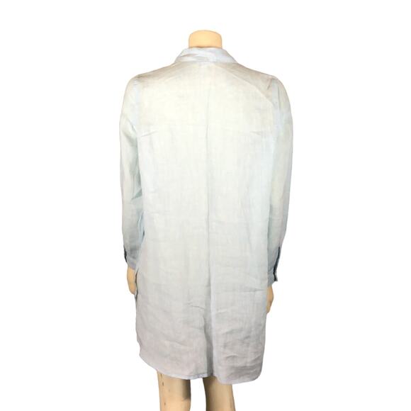 J. Jill Linen button up tunic oversized shirt blouse size medium - Picture 3 of 12